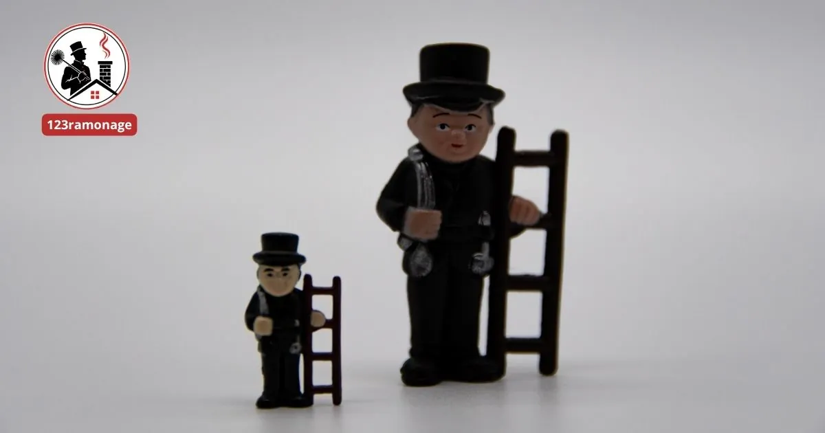 Certificat de ramonage symbolisé par des figurines de ramoneurs porte-bonheur
